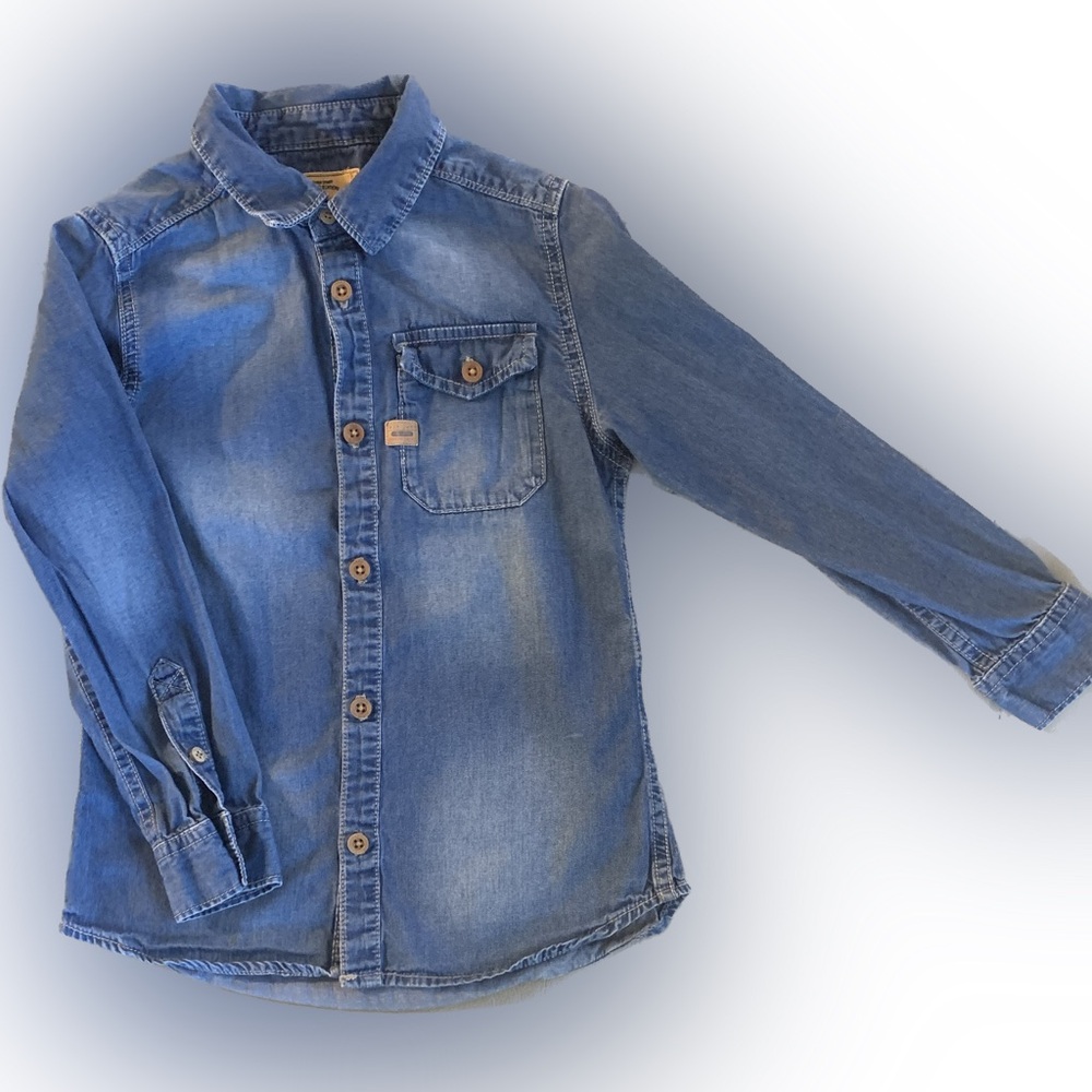 Limited Edition Zara Boys Denim Shirt, Size 6/7